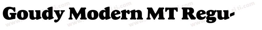 Goudy Modern MT Regu字体转换